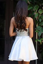 Strapless Beaded Bodice Fit And Flare Dress K46834 - Image 2