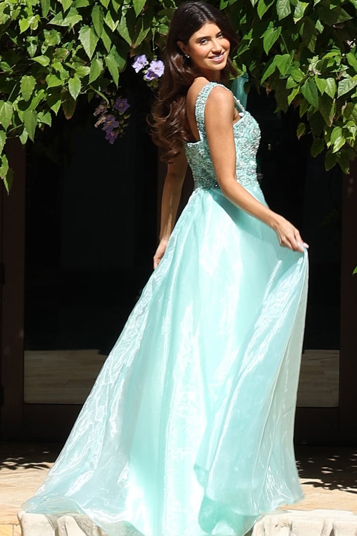 quare Neck Embellished Bodice Ball Gown K48130 | Jovani