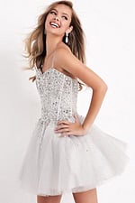strapless embellished short dress K59903