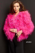 Black Ostrich Feather Ready to Wear Jacket M63366