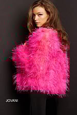 Black Ostrich Feather Ready to Wear Jacket M63366