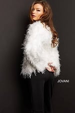 Black Ostrich Feather Ready to Wear Jacket M63366