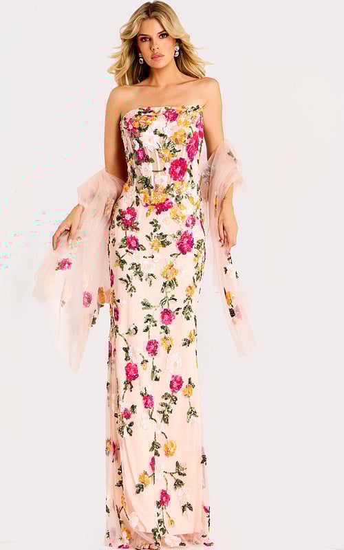 floral pink dress 44011