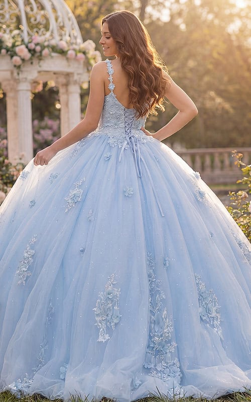 Sparkly tulle princess gown