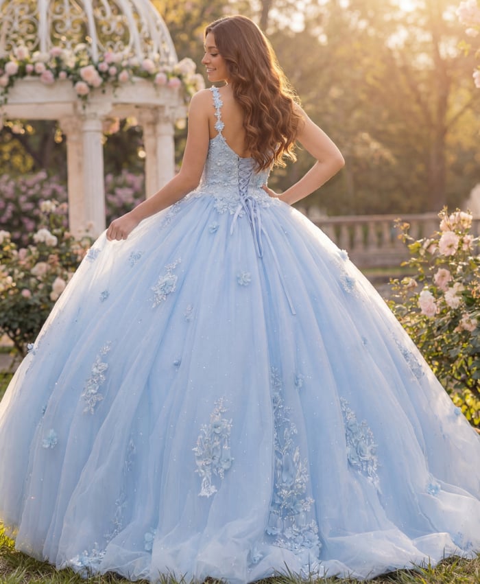 Sparkly tulle princess gown