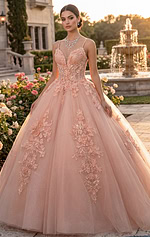 Strappy corset ball gown