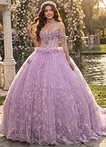 Glitter tulle ball gown