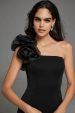 black one shoulder dress 40096