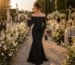 Black mermaid gown wedding guest elegance