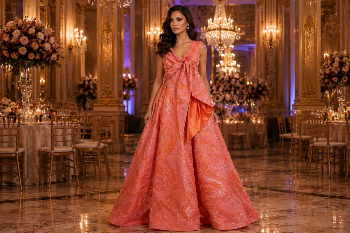 Elegant formal gala gown for quinceañera guest attire