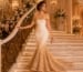 Champagne gold mermaid quinceañera dress silhouette