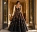 Structured metallic floral ballgown in luxury manor