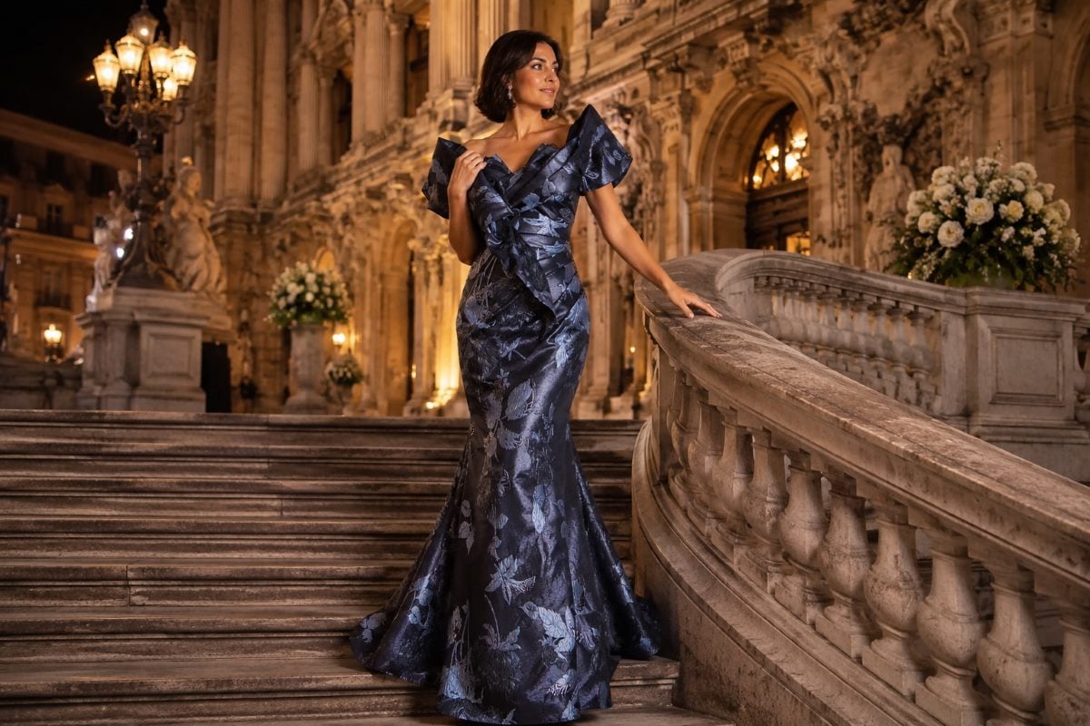 Covered sweetheart mother of bride gown