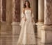 Elegant floor-length mother of the bride gown with strapless neckline