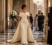 Elegant ivory gown at embassy reception