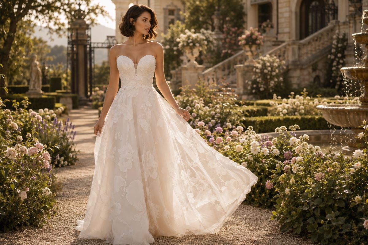 Floral sleeveless wedding guest dress fabric