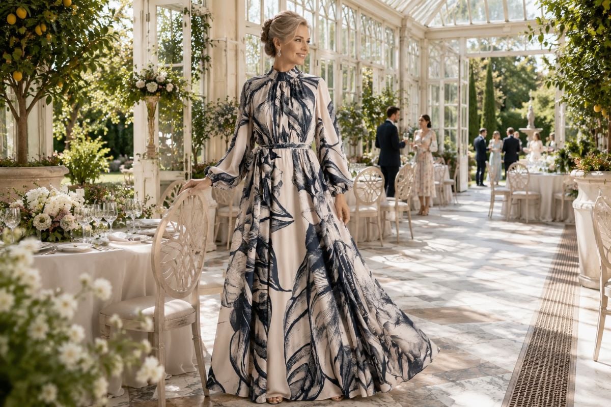 Floral summer mother of bride dress