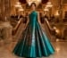 Formal opera gala gown in luxury foyer