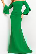 green long sleeve mother of the bride dress 07065