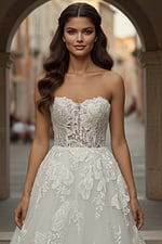 strapless corset bodice dress jb49120