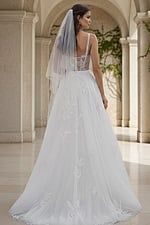 back of corset bodice ivory wedding dress jb49761