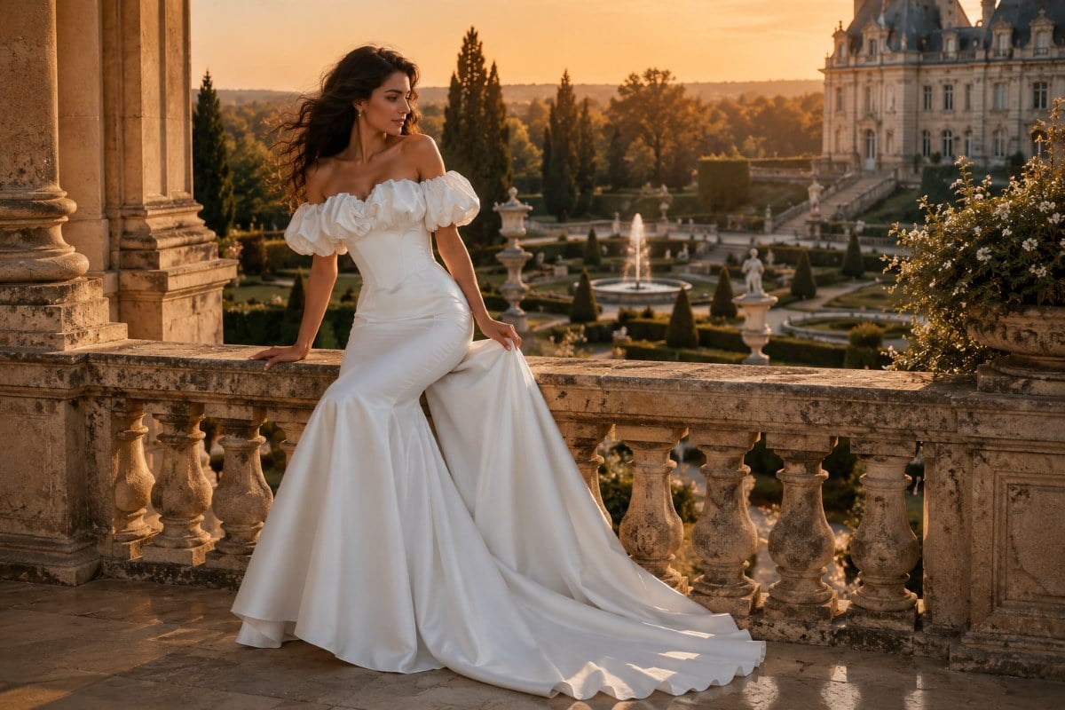 Elegant mermaid bridal gown final choice