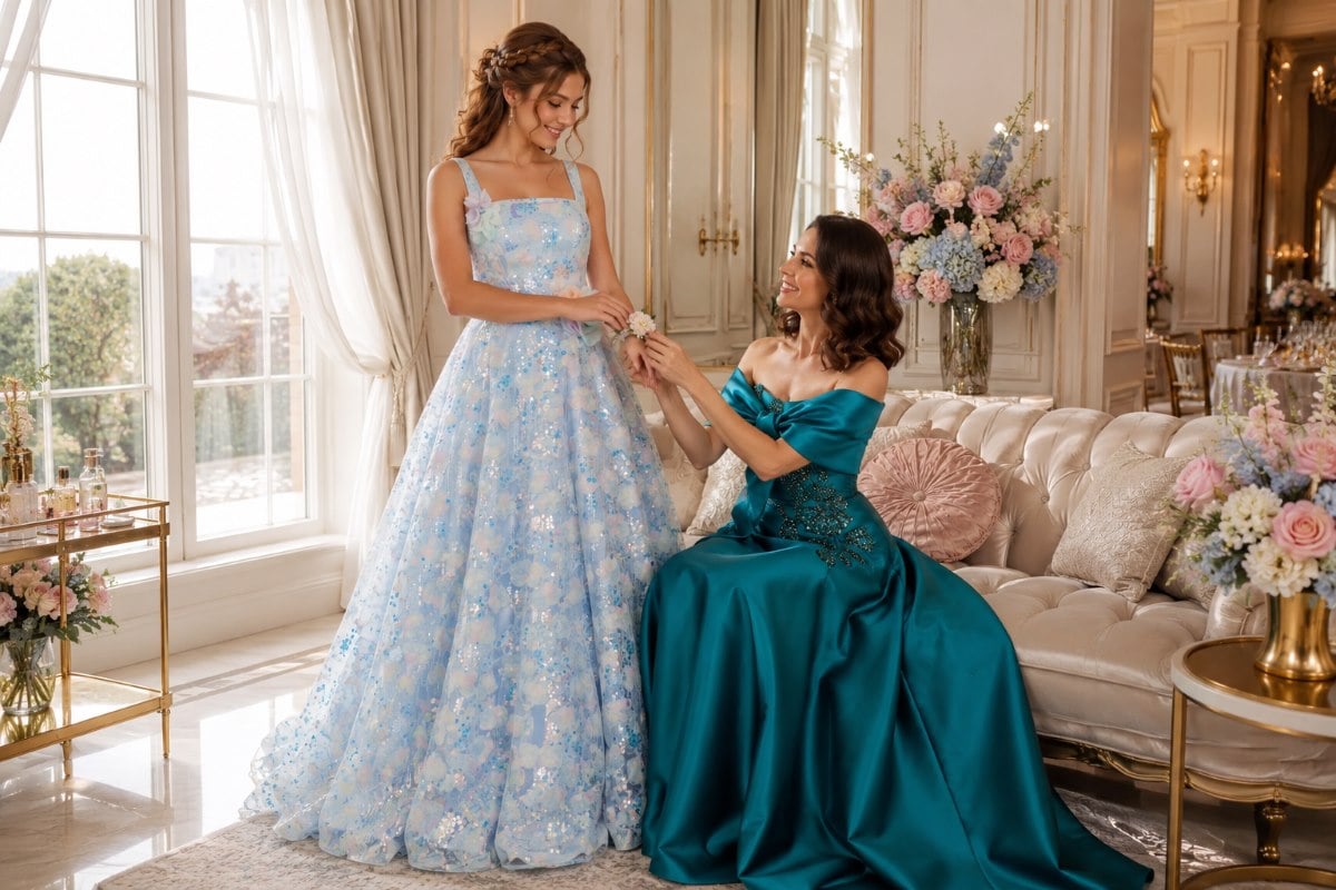 mother and daughter formal dresses Grace" Mother-Daughter Matching Dresses ANEVAN