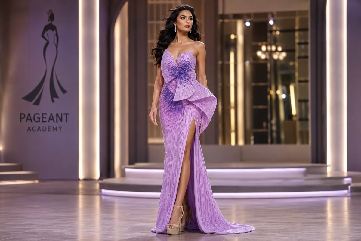 Pageant contestant demonstrating posture and presence