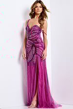 one shoulder beaded dress 45876