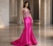 Pink mermaid gown with embellished bodice