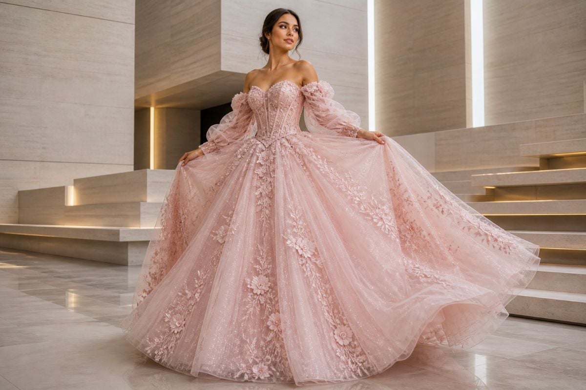 Pastel quinceañera ball gown