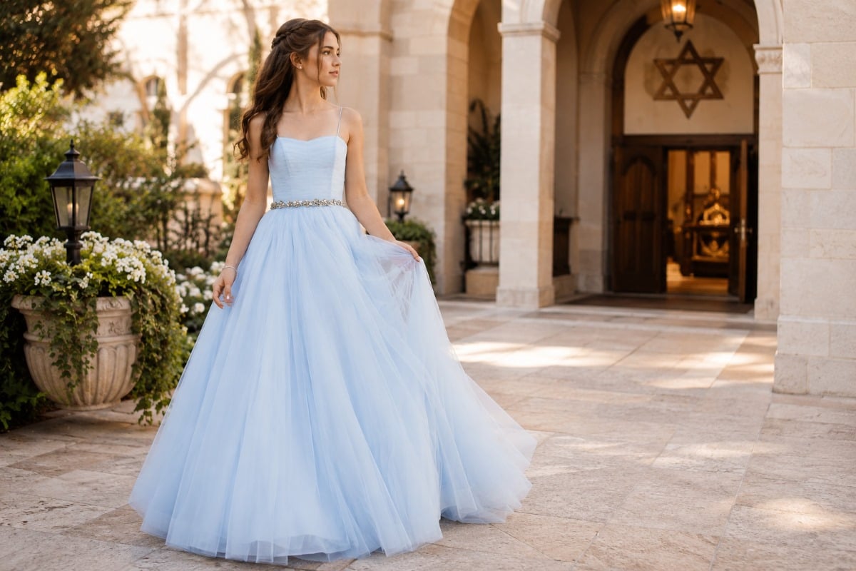 bat mitzvah dresses blue Custom Blue & Navy Bat Mitzvah Dress Style 922