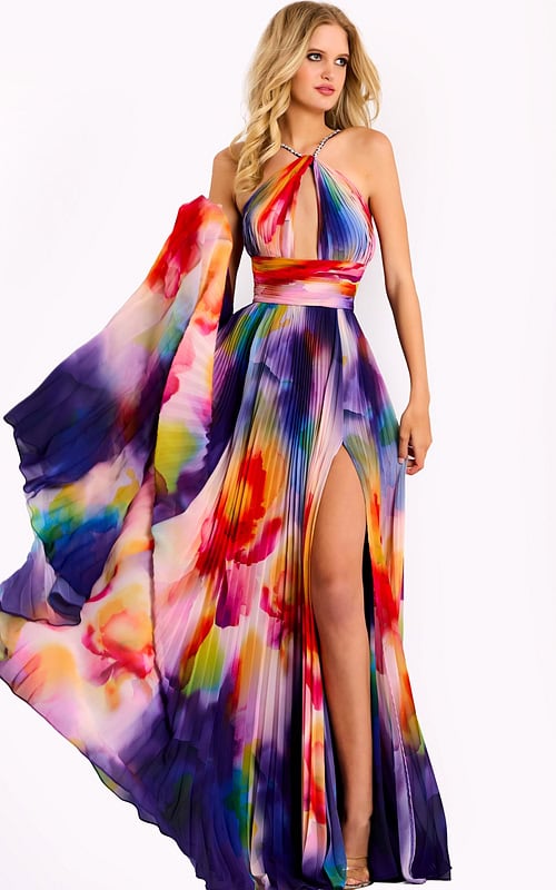 knee length dresses for ladies One-Shoulder Cut-Out Detail Soft Woven Maxi Dress – John Paul Ataker main image 1
