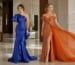 Structured and flowing mother of the bride dress comparison