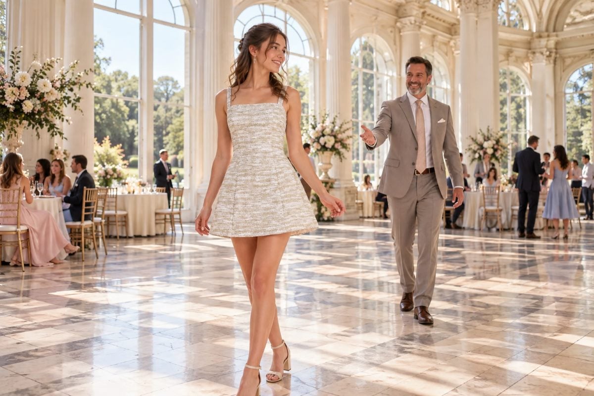 Teen father daughter dance mini dress