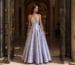 Structured vintage inspired ball gown with corset bodice